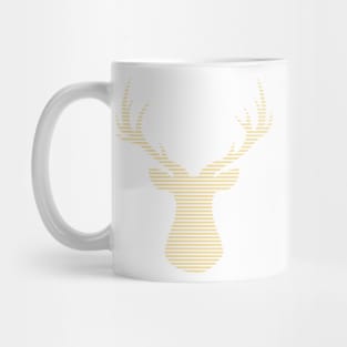 Deer - strips - beige and white. Mug